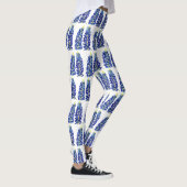 Bluebonnets Texas Flowers Wildbloemen Waterverf Leggings (Rechts)