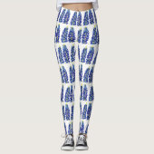 Bluebonnets Texas Flowers Wildbloemen Waterverf Leggings (Voorkant)