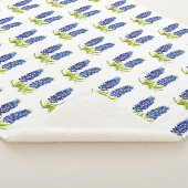Bluebonnets Texas Flowers Wildbloemen Waterverf Sherpa Deken (3/4)