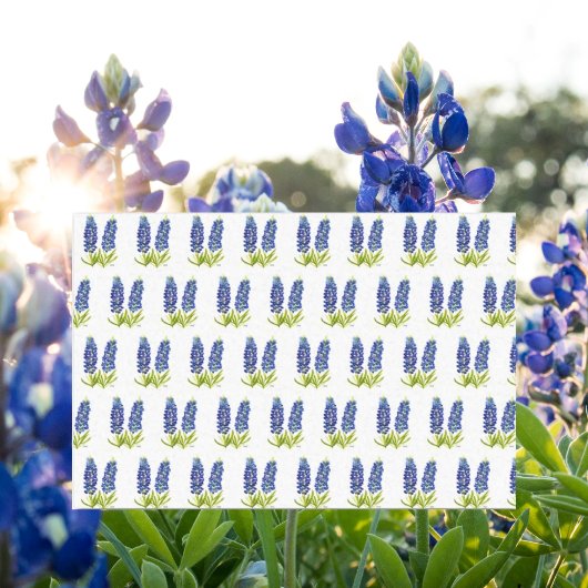 Bluebonnets Texas Flowers Wildbloemen Waterverf Tissuepapier