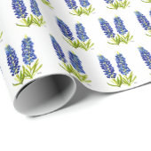 Bluebonnets Texas Flowers Wildflower Waterverf Cadeaupapier (Rol Hoek)