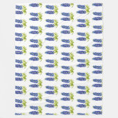 Bluebonnets Texas Flowers Wildflower Waterverf Fleece Deken (Voorkant)
