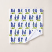 Bluebonnets Texas State Blue Flowers Waterverf Ba Bad Handdoek (Wasdoekje)