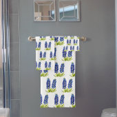 Bluebonnets Texas State Blue Flowers Waterverf Ba Bad Handdoek