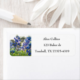 Bluebonnets Texas State Flowers Lupine Etiket
