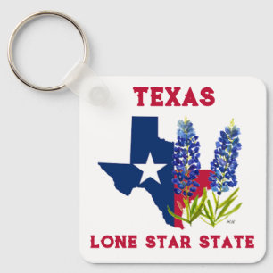 Bluebonnets Texas State Flowers Lupine Lone Star K Sleutelhanger