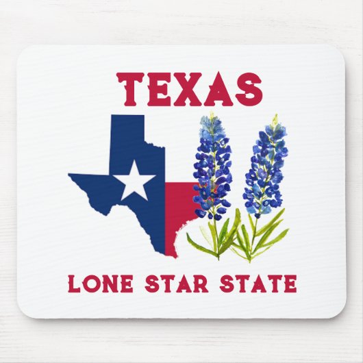 Bluebonnets Texas State Flowers Lupine Lone Star Muismat (Voorkant)