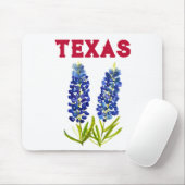 Bluebonnets Texas State Flowers Lupine Lone Star Muismat (Met muis)