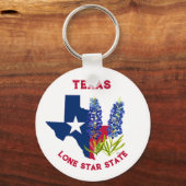 Bluebonnets Texas State Flowers Lupine Lone Star Sleutelhanger (Voorkant)