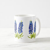 Bluebonnets Texas State Flowers Lupine Waterverf Koffiemok (Voorkant rechts)