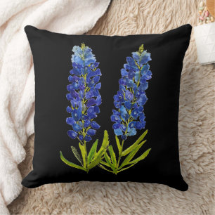 Bluebonnets Texas State Flowers Lupine Waterverf Kussen
