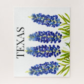 Bluebonnets Texas State Flowers Lupine Waterverf Legpuzzel (Verticaal)