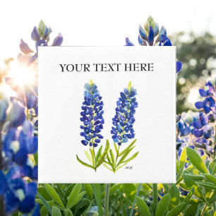Bluebonnets Texas State Flowers Lupine Waterverf Magneet