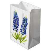 Bluebonnets Texas State Flowers Lupine Waterverf Medium Cadeauzakje (Achterkant Gekanteld)