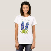 Bluebonnets Texas State Flowers Lupine Waterverf T-shirt (Voorkant volledig)