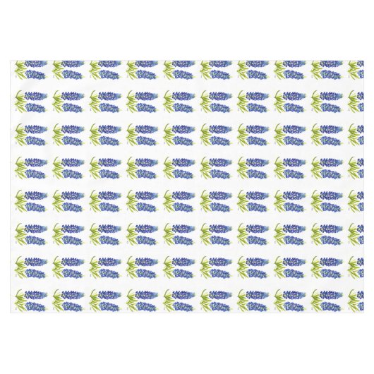 Bluebonnets Texas State Flowers Lupine Waterverf Tafelkleed (Voorkant (Horizontaal))