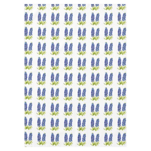 Bluebonnets Texas State Flowers Lupine Waterverf Tafelkleed (Voorkant)