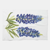 Bluebonnets Texas State Flowers Lupine Waterverf Theedoek (Horizontaal)