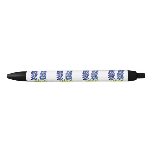 Bluebonnets Texas State Flowers Lupine Waterverf Zwarte Inkt Pen (Voorkant)