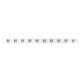 Bluebonnets Texas State Flowers Pattern Waterverf Satijnen Lint (Voorkant)