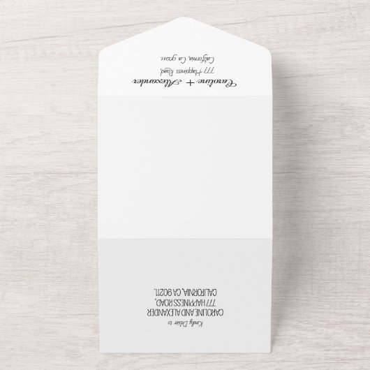 Bluebonnets Texas Texan Elegant QR Code Wedding Al All In One Uitnodiging (Buitenkant)