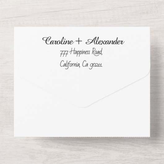 Bluebonnets Texas Texan Elegant QR Code Wedding Al All In One Uitnodiging (Achterkant)