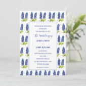 Bluebonnets Texas Waterverf Floral Wedding Kaart (Staand voorkant)