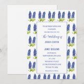 Bluebonnets Texas Waterverf Floral Wedding Kaart (Voorkant / Achterkant)