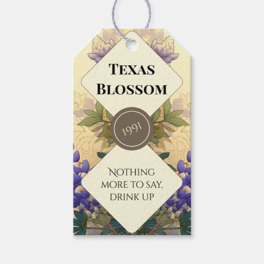 Bluebonnets van Texas Fleslabel Set Cadeaulabel (Voorkant)