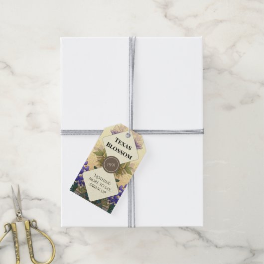 Bluebonnets van Texas Fleslabel Set Cadeaulabel (Met Touw)
