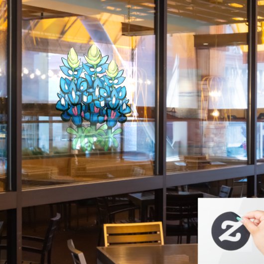 Bluebonnets Venster Cling Raamsticker (Restaurant Raam)