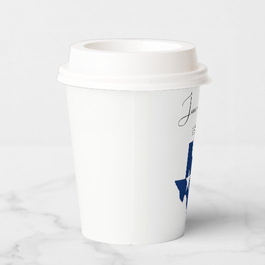 Bluebonnets Waterverf Blauw Bloemen Bloemen Bruilo Papieren Bekers (Rechts)