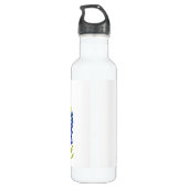 Bluebonnets Waterverf Blauw Bloemen Bloemen Bruilo Waterfles (Achterkant)