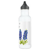 Bluebonnets Waterverf Blauw Bloemen Bloemen Bruilo Waterfles (Rechts)