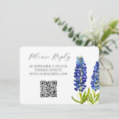 Bluebonnets Waterverf Bloemen Bloemen Bloemen Bloe Informatiekaartje (Staand voorkant)