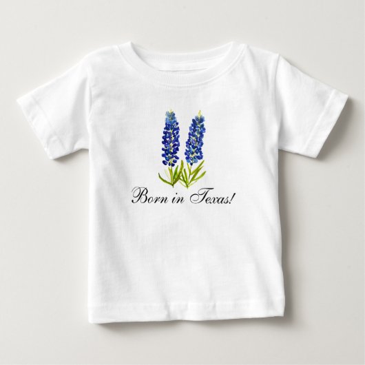 Bluebonnets waterverf Floral Boy Baby (Voorkant)