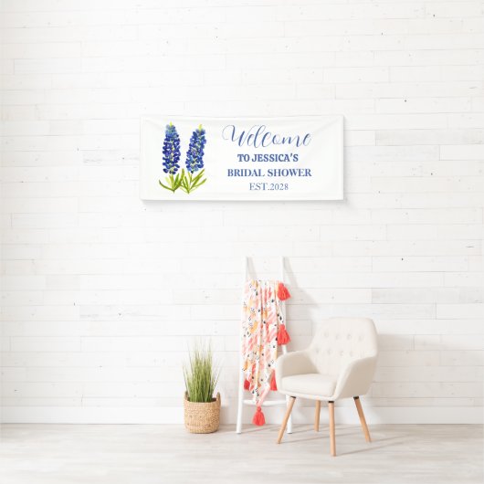 Bluebonnets Wildflower Texas Bruidsfeest Spandoek (Insitu)