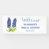 Bluebonnets Wildflower Texas Bruidsfeest Spandoek (Horizontaal)