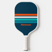 Bluebottle Echo Over Strepen met Naam Pickleball Paddle (Achterkant)