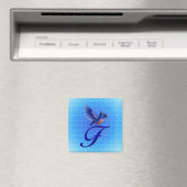 Bluebrd Monogram Initiaal F Magneet (Insitu (Vaatwasser))