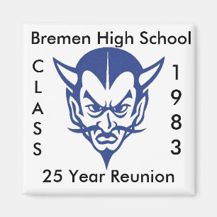 BlueDevil, CLASS, 1983, Bremen High School, 25 ... Magneet