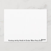 BlueFairyDust Briefkaart (Achterkant)