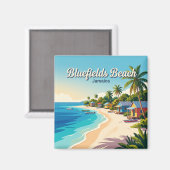 Bluefields Beach Jamaica Magneet (Voorkant / Achterkant)