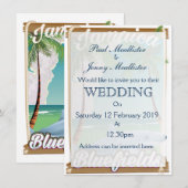 Bluefields, Jamaica strand vakantieposter. Kaart (Voorkant / Achterkant)