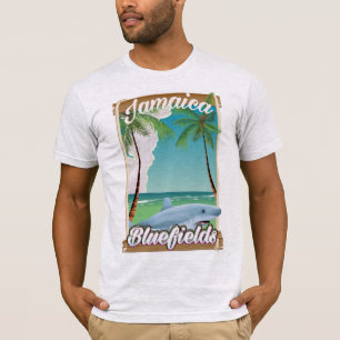 Bluefields, Jamaica strandvakantie poster. T-shirt