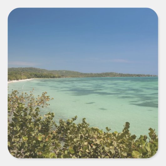 Bluefields, Jamaica Zuidwestkust Vierkante Sticker (Voorkant)