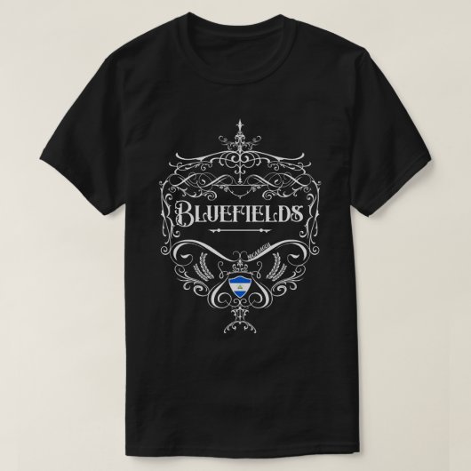 Bluefields  ontwerp 1 t-shirt (Design voorkant)