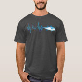 Bluefin Tuna Heartbeat EKG Pulseline Deep Sea T-shirt (Voorkant)