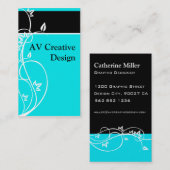 BlueFlourish - Gepersonaliseerd Visitekaartje (Voorkant / Achterkant)