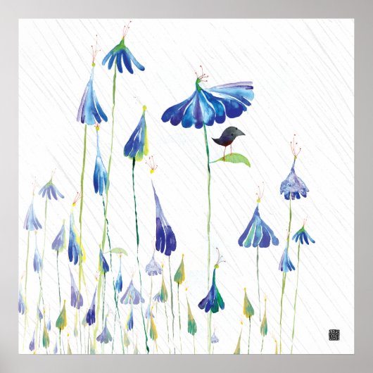 BLUEFLOWERRAÏNE POSTER (Voorkant)